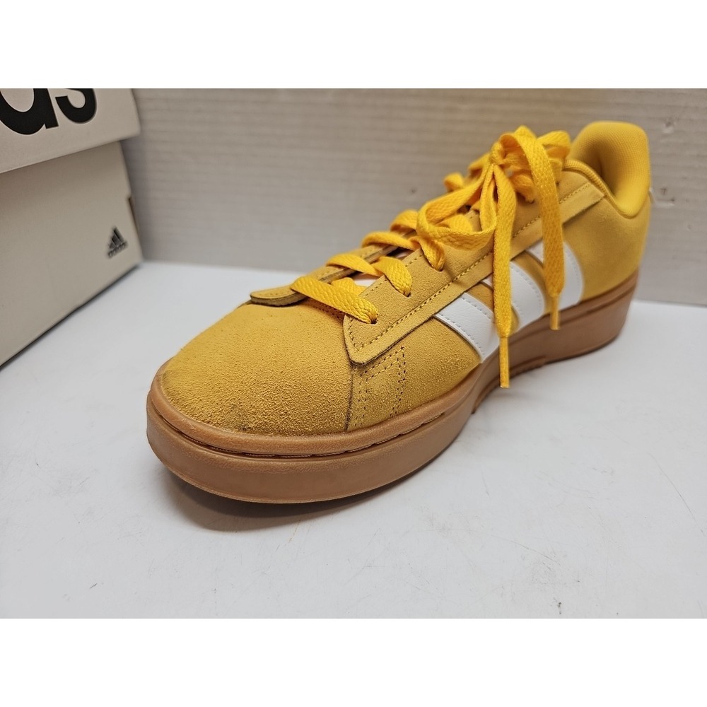 Adidas Grand Court Alpha Yellow Suede Sneaker with Gum Sole Size 11 - Picture 6 of 14